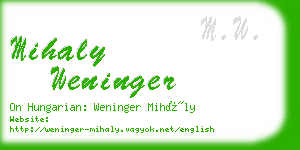 mihaly weninger business card